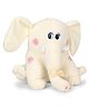 Tickles Elephant Soft Toy With Bow Applique Off White - Height 23 cm