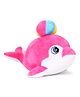 Tickles Dolphin With Ball Plush Soft Toy Pink & White - Height 27 cm