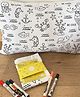 Oranges and Lemons DIY Doodle art Pillow Covers Be Cool Print - White