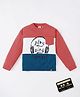 Ed-a-Mamma Sustainable Cotton Full Sleeves Strip & Text Printed Sweatshirt - Orange