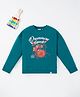Ed-a-Mamma Sustainable Cotton Full Sleeves Text Printed Sweatshirt - Blue