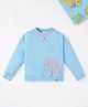 Ed-a-Mamma Sustainable Cotton Full Sleeves Text Printed Sweatshirt - Blue