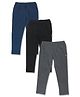 Nino Bambino Organic Cotton Pack Of 3 Solid Leggings - Blue Grey & Black