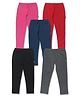 Nino Bambino Organic Cotton Pack Of 5 Solid Leggings - Multi Colour