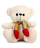 Funzoo Tango Teddy Bear With Muffler Soft Toy Off White - 26 cm 