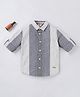 Ed-a-Mamma Cotton Full Sleeves Striped Shirt - Grey