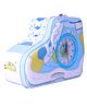 Spiky Shoes Theme Battery Operated Clock Piggy Bank With Lock And Key -  Blue