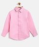 Tales & Stories Full Sleeves Regular Fit Solid Shirt - Pink