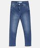 Tales & Stories Solid Button Down Slim Fit Jeans - Blue