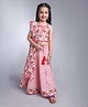 Saka Designs Sleeveless Choli & Full Length Lehenga with Dupatta Floral Print - Pink