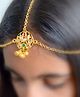Pretty Ponytails Traditional Kundan And Meenakari Ghungroo Matha Patti Maang Teeka Wedding Mehendi Jewellery - Gold Multicolour