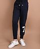 Lilpicks Couture Number Printed Athletics Joggers - Navy Blue