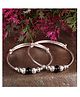 Silver Chest 92.5 Percentage Pure Silver Bangles for Baby Girl and Boy Black and Silver Beads Nazaria Design Pack of 2- Silver