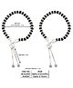 Silver Chest 925 Adjustable Pure Silver And Black Beads And  Nazariya For Kids Pack of 2 - Silver