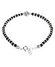 Silver Chest 925 Pure Sterling Silver Black and Silver Bead Crystal Nazariya with Star in Centre Design