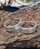 Silver Chest 92.5% Sterling Elegant Plain Toe Ring Band Set of 2 - Diameter: 4.5 cm