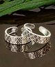 Silver Chest 92.5% Elegant Self Wife Design Toe Ring Pair For Women Pack of 2 Diameter: 4.5 cm