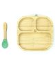 Starkiddo Slate Bamboo Suction Plate and Learning Weaning Set - Green