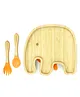 Starkiddo Jumbo Bamboo Suction Plate and Learning Weaning Set - Orange