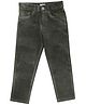 LEO Slim Fit Stretch Button Down Corduroy Pants - Dark Olive Green