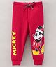 Bodycare Knit Full Length Mickey Mouse Printed Track Pant - Maroon