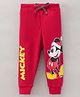 Bodycare Full-Length Joggers Mickey Mouse Print - Maroon
