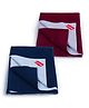 LuvLap Instadry Anti-Piling Fleece Quick Dry Baby Bed Protector Sheet, Waterproof, 70x100cm, Pack of 2, Maroon & Navy Blue