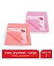 LuvLap Instadry Anti-Piling Fleece Quick Dry Baby Bed Protector, Waterproof, 100x140cm, Pack of 2, Salmon Rose & Baby Pink