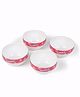 Baby Feeding Bowl Strawberry Print Pack Of 4 - Pink