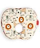 LuvLap Memory Foam Baby Head Shaping Pillow, Apple Shape, Animal Print, Prevents Flat Head Syndrome, 0m+, Orange, Pack of 1