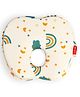 LuvLap Memory Foam Baby Head Shaping Pillow, Apple Shape, Rainbow Print, Prevents Flat Head Syndrome, 0m+, Teal, Pack of 1