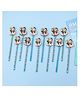 Yellow Bee Pencil with Monkey Motifs Pack of 12 - Blue