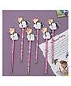 Yellow Bee Pencil with Unicorn Motifs Pack of 6 - Multicolour