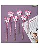 Yellow Bee Pencils with Unicorn Motifs  Pack of 6 - Pink