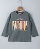 Beebay 100% Cotton Full Sleeves Little Explorer Graphic Printed Tee - Olive Blue