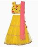 Biba Lime Yellow Art Silk Lehenga Set