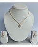 Little Blossom Butterfly Chain Necklace & Earrings Set - White