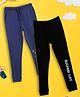 XY Life 100% Combed Cotton 2X Softer With Antimicrobial Finish & High Moisture Absorption Pack Of 2 Outdoor Dude Placement Printed Joggers - Blue & Black