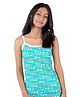 D'chica Thermal Sleeveless Rainbow Print Top - Blue