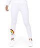 D'chica Thermal Rainbow Print Bottom - White