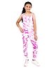 D'chica Thermal Sleeveless Tie And Dye Printed Top And Bottom Set - Pink