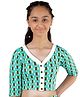D'chica Thermal Full Sleeves Bees Printed Top - Blue