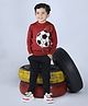 The Sandbox Clothing Co Full Sleeves Football Design  Warm Sweaters - Maroon
