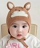 Ziory Lion Face Detailed Cap - Brown-  Diameter 50 Cms