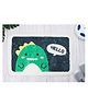 Yellow Bee Dino Themed Door Mat - Green  Black