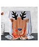 Yellow Bee Blanket Reindeer Print - Grey