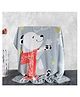 Yellow Bee Blanket Bear Print - Grey