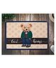 Yellow Bee Love Home Teddy Print Door Mat - Beige