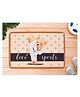 Yellow Bee Love Sports Teddy Print Door Mat  Beige