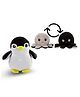 Toyingly  Penguin and Black Grey Reversible Octopus Soft Stuffed Toy Black - Height 50 cm